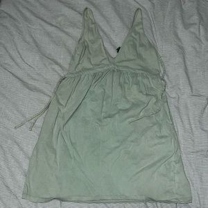 Green low cut sundress